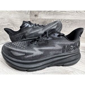 Hoka One One Clifton 9 Triple Black 1127895 BBLC Running Shoes - Men's 11 D